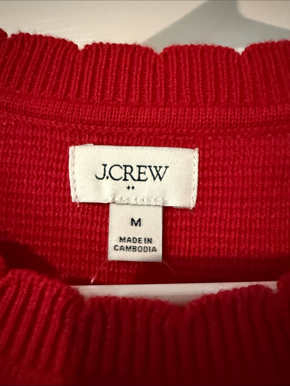 J. Crew Red Crewneck Sweater - Picture 2 of 7